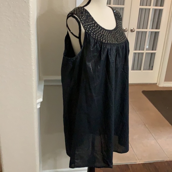COPY - Adrienne Papell black metallic shift dress size 12 - Picture 8 of 14